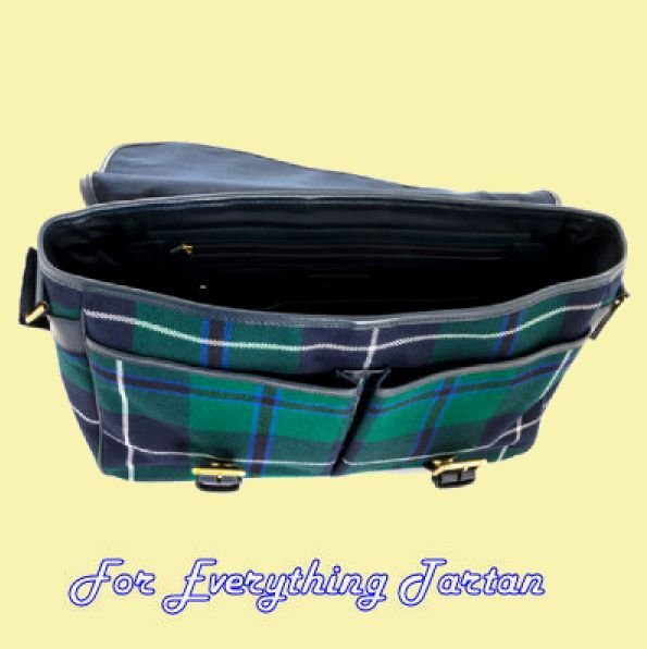 Image 4 of Douglas Modern Tartan Fabric Leather Large Satchel Shoulder Bag
