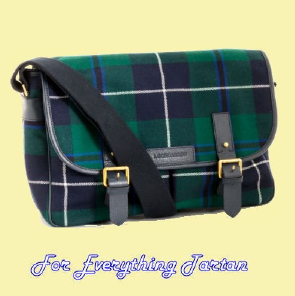 Image 0 of Douglas Modern Tartan Fabric Leather Large Satchel Shoulder Bag