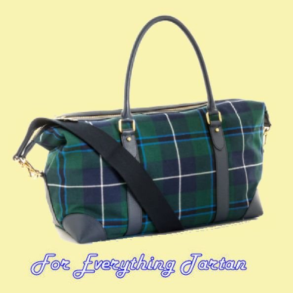 Image 0 of Douglas Modern Tartan Fabric Leather Large Travel Shoulder Bag