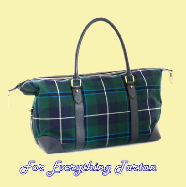 Image 2 of Douglas Modern Tartan Fabric Leather Large Travel Shoulder Bag