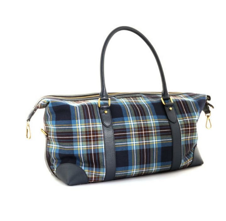 Image 3 of Holyrood Modern Tartan Fabric Leather Large Travel Shoulder Bag