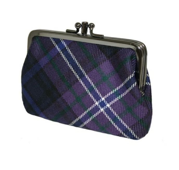 Image 1 of Scotland Forever Modern Tartan Fabric Framed Medium Ladies Double Purse 