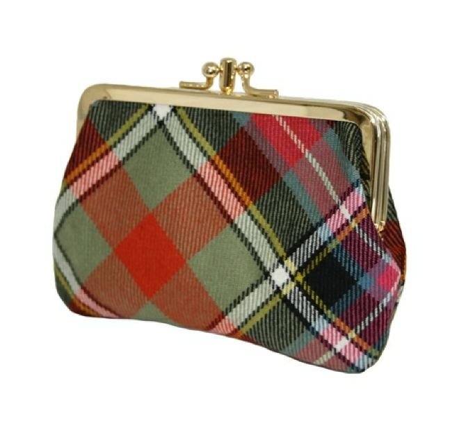 Image 1 of Bruce Of Kinnaird Ancient Tartan Fabric Framed Medium Ladies Double Purse 