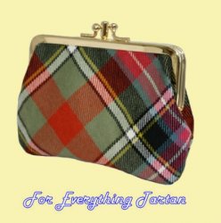 Bruce Of Kinnaird Ancient Tartan Fabric Framed Medium Ladies Double Purse 