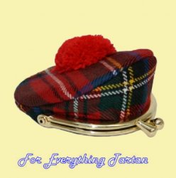 Royal Stewart Modern Tartan Fabric Framed Small Ladies Tam Coin Purse 