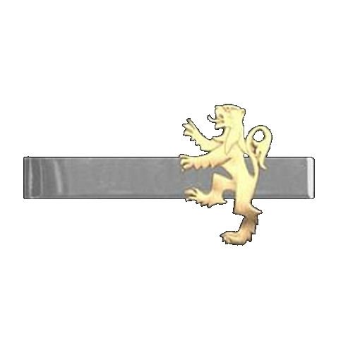 Image 1 of Rampant Lion Design Antiqued Mens Two Tone Tie Bar