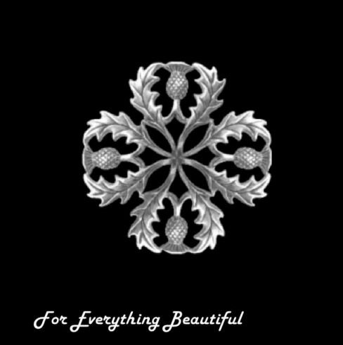 Image 0 of Thistle Snowflake Antiqued Medium Sterling Silver Brooch
