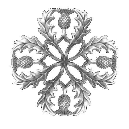 Image 1 of Thistle Snowflake Antiqued Medium Sterling Silver Brooch