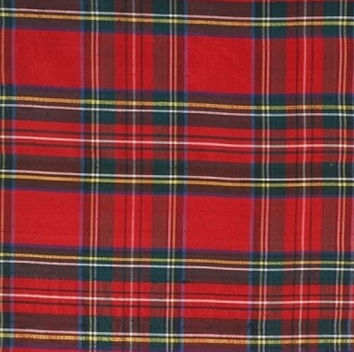 Image 1 of Royal Stewart Clan Tartan Polycotton Fabric Rectangular Tablecloth 70 inches x 1