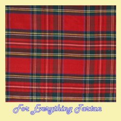 Royal Stewart Clan Tartan Polycotton Fabric Rectangular Tablecloth 70 inches x 1