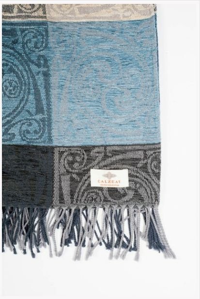 Image 3 of Celtic Spiral Tamara Chenille Wool Jacquard Blanket Throw