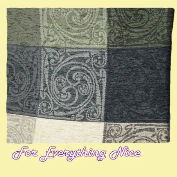 Image 2 of Celtic Spiral Merlin Chenille Wool Jacquard Blanket Throw