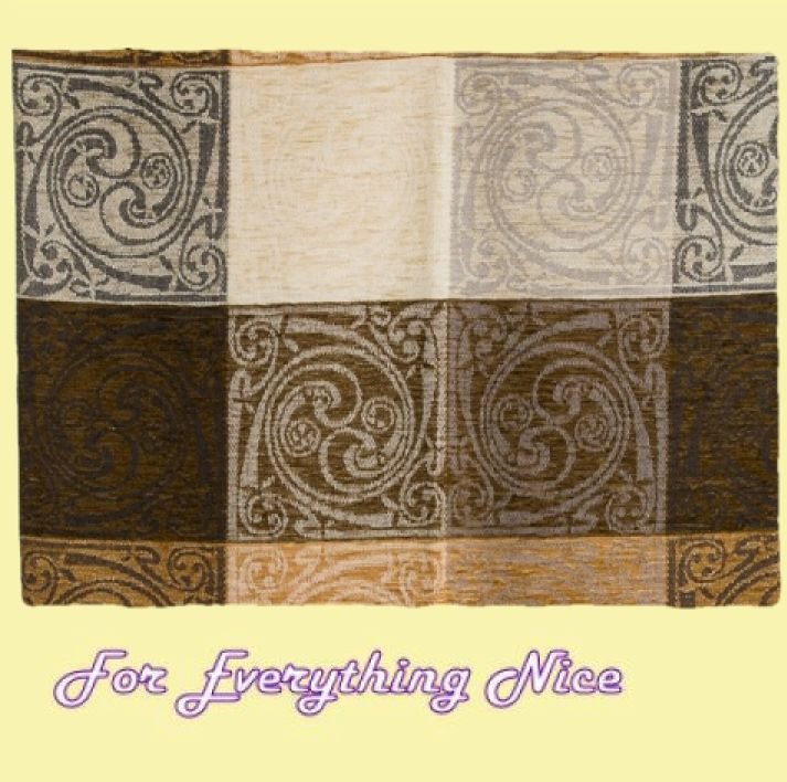 Image 4 of Celtic Spiral Matrona Chenille Wool Jacquard Blanket Throw