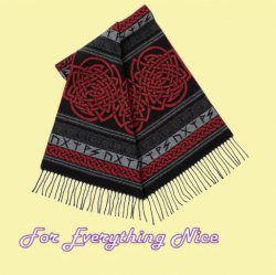 Runic Dewar Wool Fringed Jacquard Scarf