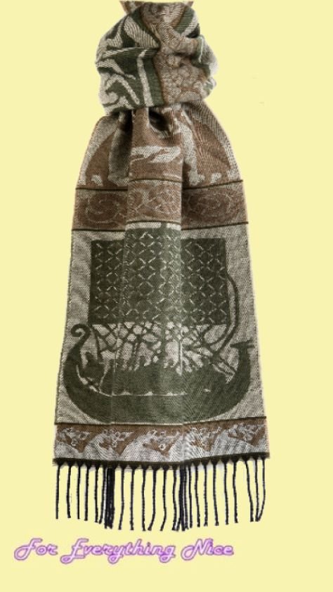 Image 0 of Viking Narvik Wool Fringed Jacquard Scarf