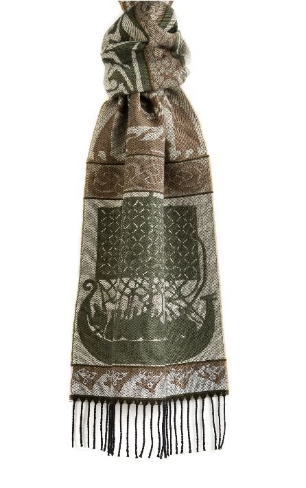 Image 1 of Viking Narvik Wool Fringed Jacquard Scarf