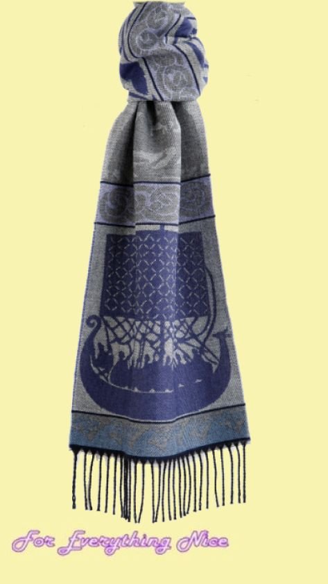 Image 0 of Viking Vanern Wool Fringed Jacquard Scarf