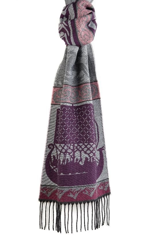Image 1 of Viking Alta Wool Fringed Jacquard Scarf