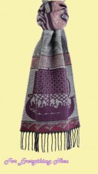 Viking Alta Wool Fringed Jacquard Scarf