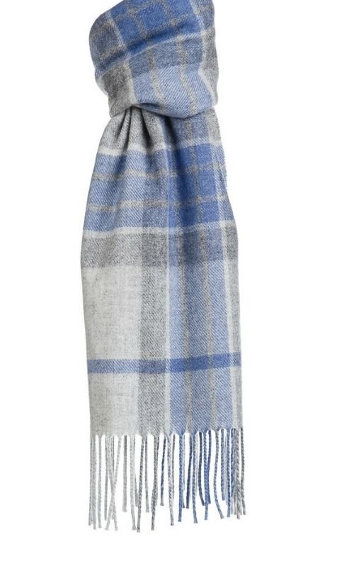 Image 1 of Arctic Iris Premier Luxury Fringed Wool Blend Scarf