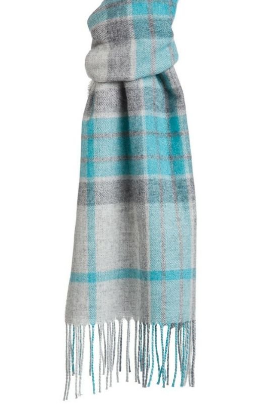 Image 1 of Arctic Jade Premier Luxury Fringed Wool Blend Scarf