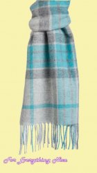 Arctic Jade Premier Luxury Fringed Wool Blend Scarf