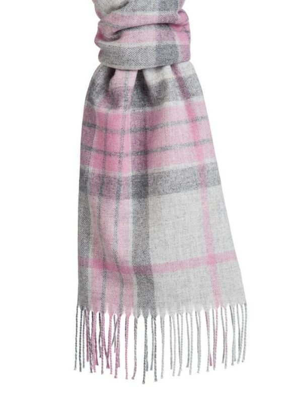 Image 1 of Arctic Rose Premier Luxury Fringed Wool Blend Scarf