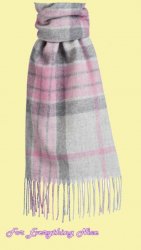 Arctic Rose Premier Luxury Fringed Wool Blend Scarf