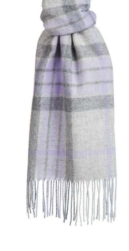 Image 1 of Arctic Viola Premier Luxury Fringed Wool Blend Scarf