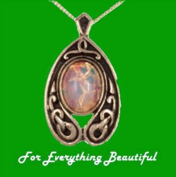 Celtic Serpent Nouveau Iona Antiqued Gold Plated Pendant