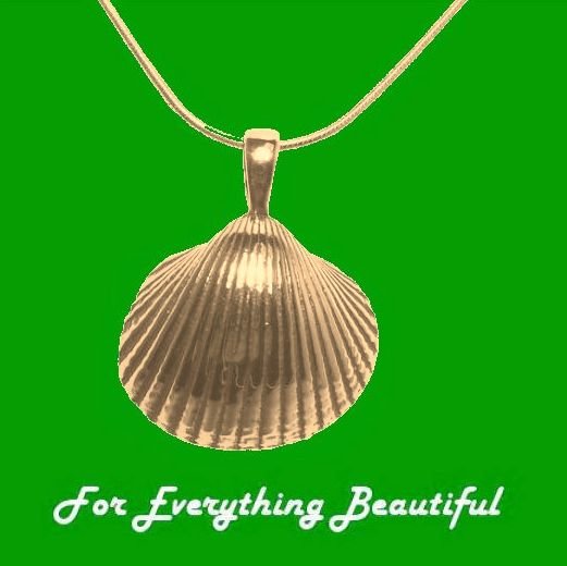 Image 0 of Cockle Shell No Pearl Snake Chain Small 9K Rose Gold Pendant