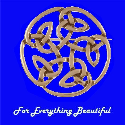 Image 0 of Celtic Fire Loop Open Knotwork Bronze Brooch 