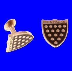 Duchy Of Cornwall Coat of Arms Motto Mens Bronze Cufflinks