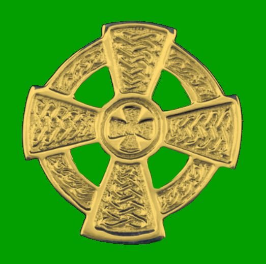 Image 0 of Celtic Cross Circular Medium 9K Yellow Gold Brooch