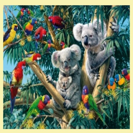 Image 0 of Koala Outback Animal Themed Mega Wooden Jigsaw Puzzle 500 Pieces