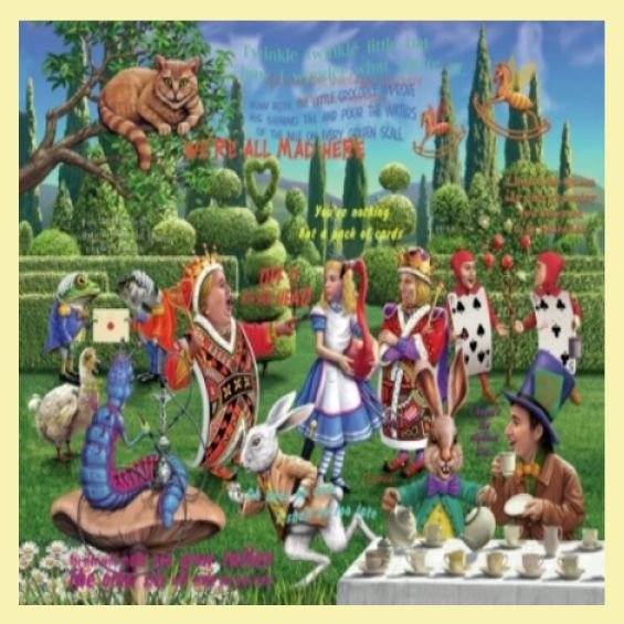 Image 0 of Alice In Wonderland Themed Maxi Wooden Jigsaw Puzzle 250 Pieces