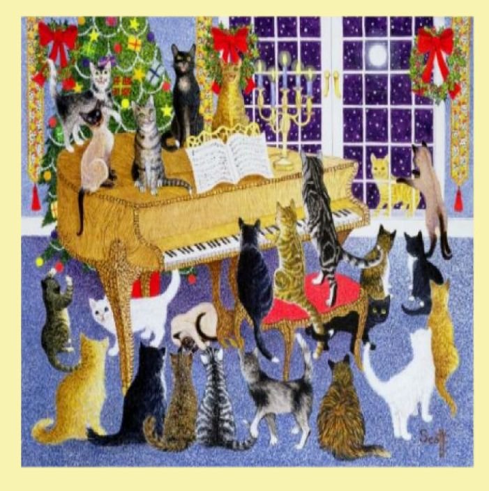 Image 0 of A Christmas Chorus Christmas Themed Magnum Wooden Jigsaw Puzzle 750 Pieces 