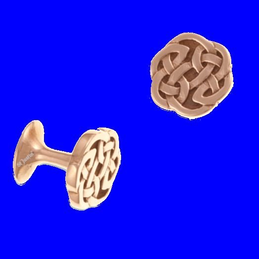 Image 0 of Lughs Celtic Interlace Knotwork Round Mens Bronze Cufflinks