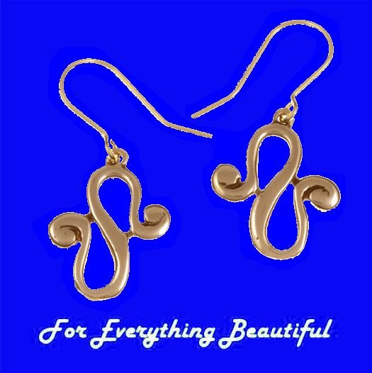 Image 0 of Waldalgesheim Open Scrollwork Sheppard Hook Bronze Earrings