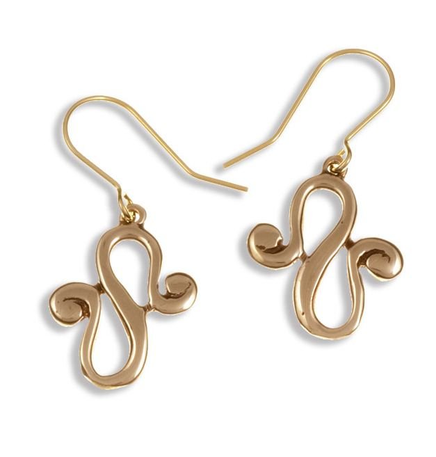 Image 1 of Waldalgesheim Open Scrollwork Sheppard Hook Bronze Earrings