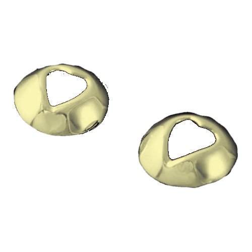 Image 1 of Peerie Smoorikins Little Kisses Stud 9K Yellow Gold Earrings