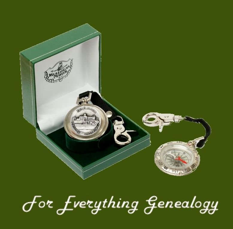 Image 0 of Galway Cathedral Ireland Themed Pewter Boxed Compass With Belt Lanyard