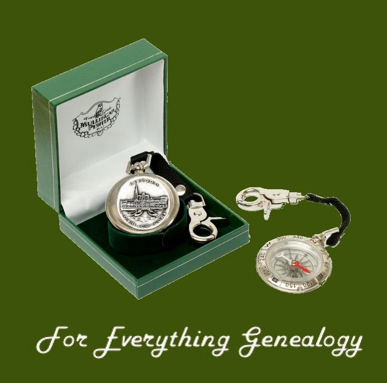 Image 0 of Cobh County Cork Ireland Themed Pewter Boxed Compass With Belt Lanyard