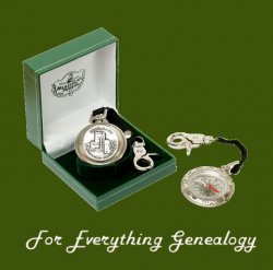 Blarney Castle Ireland Themed Pewter Boxed Compass With Belt Lanyard