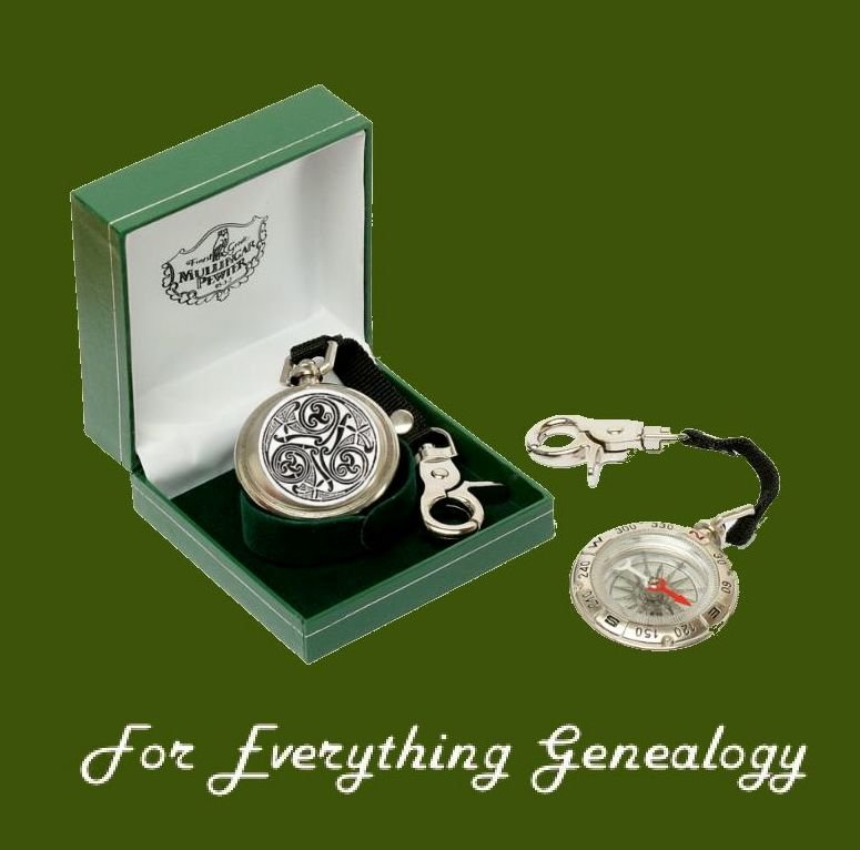 Image 0 of Celtic Spiral Knotwork Ireland Themed Pewter Boxed Compass With Belt Lanyard