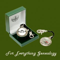 Claddagh Ireland Themed Pewter Boxed Compass With Belt Lanyard