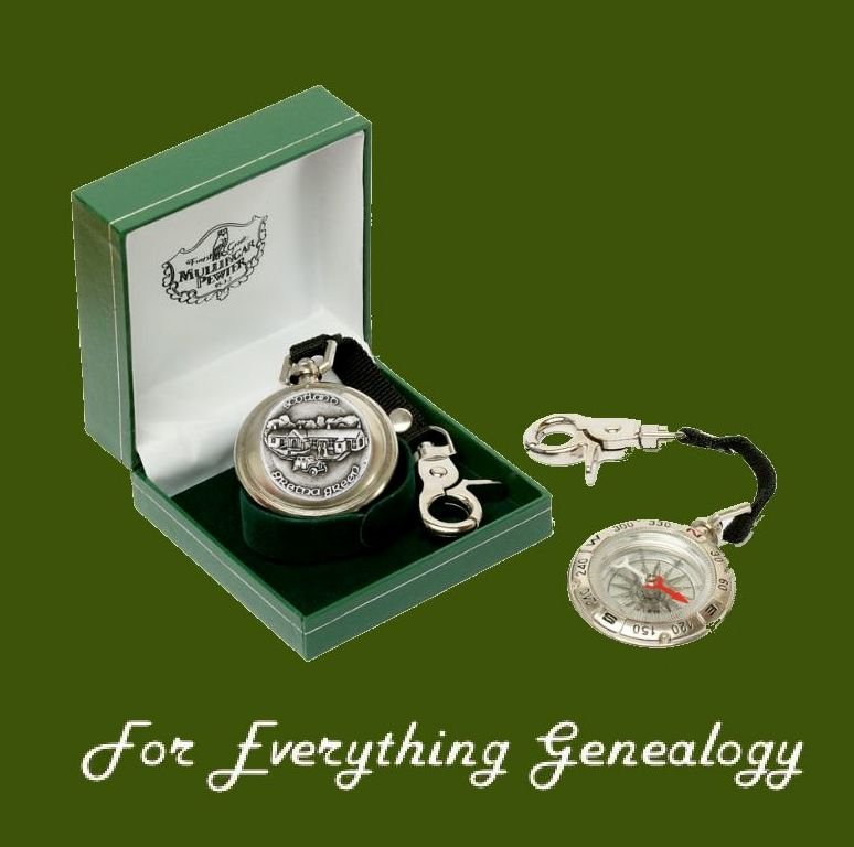 Image 0 of Gretna Green Scotland Themed Pewter Boxed Compass With Belt Lanyard