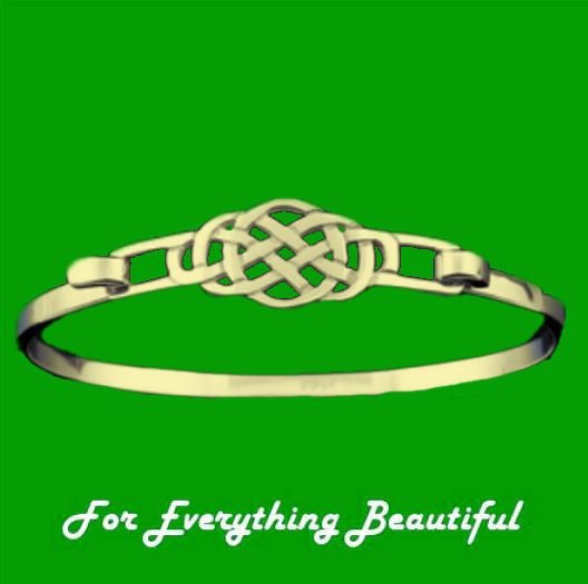 Image 0 of Celtic Knot Interlace Design 9K Yellow Gold Bangle