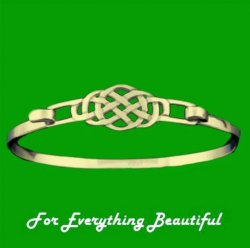 Celtic Knot Interlace Design 9K Yellow Gold Bangle