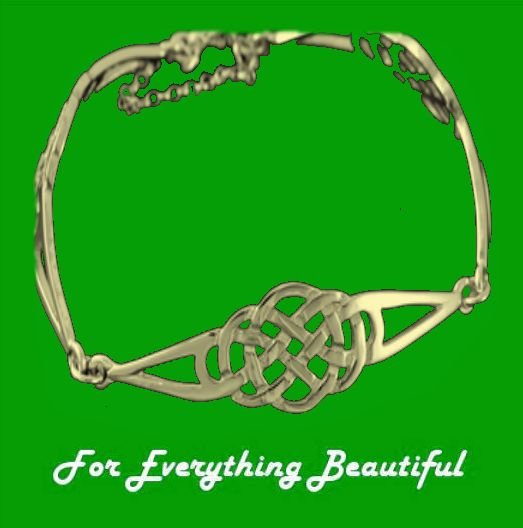 Image 0 of Celtic Knotwork Triple Link Design 9K Yellow Gold Bracelet